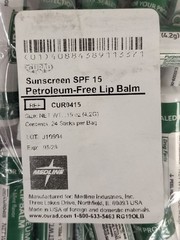 (24 STICKS) Curad SPF 15 Sunscreen Mint Flavor Petroleum Free Lip Balm EXP 5/28