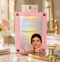 Juicy Couture Hyaluronic Acid Face Mask 6 Pack Hydrating Sheet Mask Gift Set New