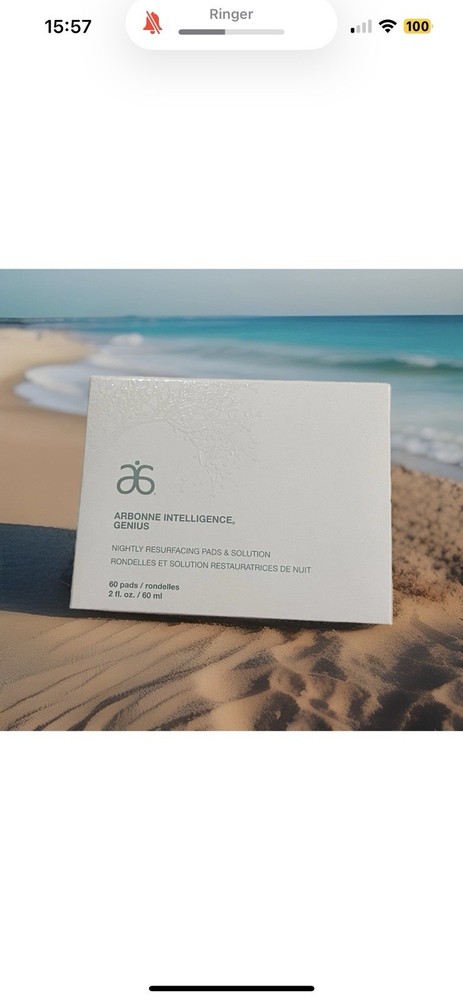 Arbonne Intelligence Genius Nightly Resurfacing Pads and Solution, 60 Count