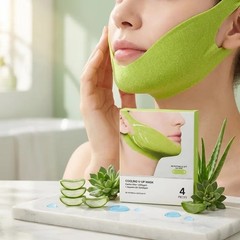 4PCS V Line Face Lifting Mask Chin Strap Face Contour Firming Band