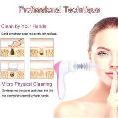 5-in-1 Electric Facial Cleansing Brush Waterproof Spin Face Exfoliator Massager