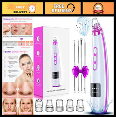 Pore Vacuum Blackhead Remover – 5 Suction Levels, USB Rechargeable Facial Cleane