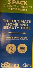 NIB Q-Tips Cotton Swabs – Bulk Lot 1750 count for Hygiene / Beauty Care; Sterile