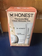 Honest Beauty The Icons Skincare Trio | Mini Hydrogel Cream, Gentle Gel Cleanser