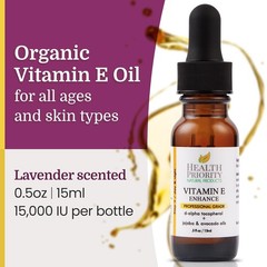 Aromatherapy Vitamin E Oil for All Skin Types – 15,000 IU, Nourishing & Soothing