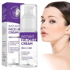 Instant Face Lift Cream, Lifting, Smooths Wrinkles, Face & Neck, 50 ml, Purple
