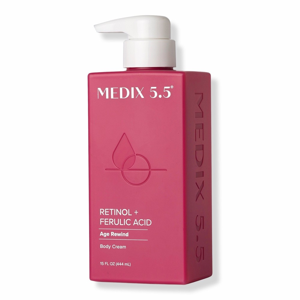 MEDIX 5.5 « Age Rewind » Retinol + Ferulic Acid Body Cream ~ 15 oz (444mL) ~ New