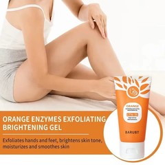 Orange Enzymes Exfoliating Gel, Organic Face and Body Exfoliating Scrub Gel,
