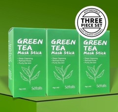 3PCS Green Tea Mask Stick Facial Cleansing Oil Acne Blackhead Control Deep Clean