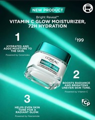 Loreal Bright Reveal Vitamin C Glow Moisturizer 1.7oz Hydrate Brighten