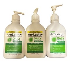 3 AmLactin Daily Nourish Moisturizing Body Lotion 12% Lactic Acid 7.9 Oz Each