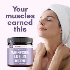 Magnesium Lotion with Arnica for Legs Feet Muscles Night Body Lotion 5oz