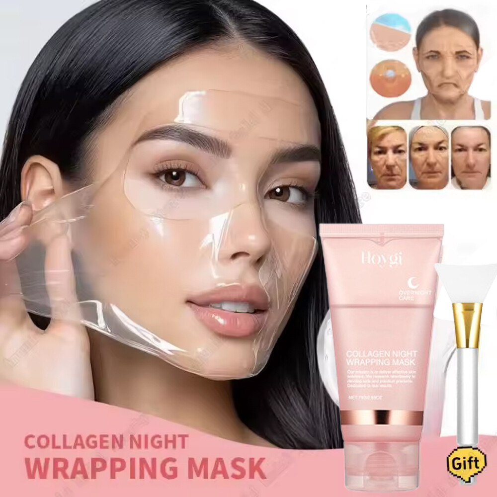 Collagen Night Wrapping Mask Overnight Peel Off For Natural Glowing Skin Care