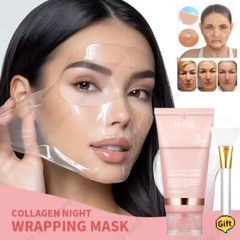 Collagen Night Wrapping Mask Overnight Peel Off For Natural Glowing Skin Care