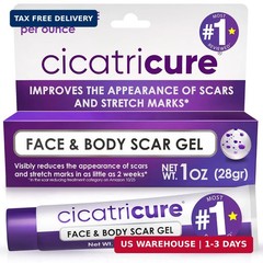 Cicatricure Advanced Scar Gel for Face & Body – Proven Results in 2 Weeks, Scar