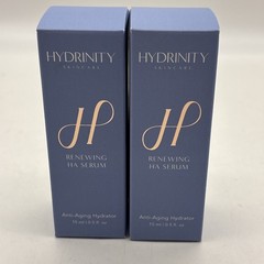 HYDRINITY Renewing HA Serum .5 Ounce 15 ml In Box BRAND NEW. 1oz Total (x2)