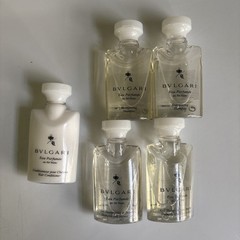 Lot of 5 Bvlgari Au the Blanc 18m 2 Shampoo 2 Shower Gel 1 Conditioner Travel