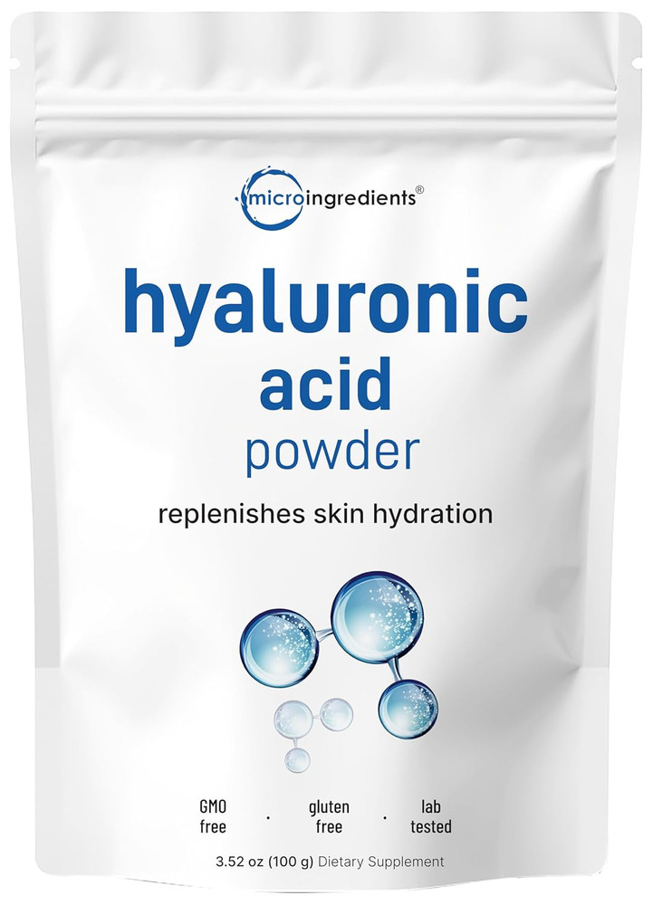 Hyaluronic Acid Serum Powder, 100 Grams | Low Molecular Weight, Cosmetics Grade