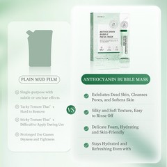 HUNMUI Anthocyanin Bubble Mask 5gx12 Pcs