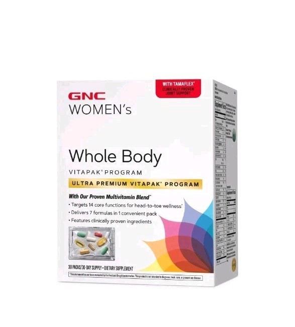 GNC Women&rsquo;s Whole Body Vitapak Program Wellness Combo Vitamins 30 Servings NEW