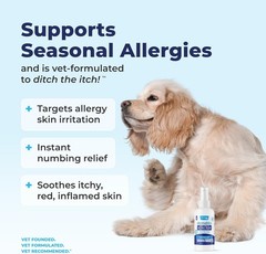 Vetnique Dermabliss Anti Itch Spray for Dogs & Cats with Hydrocortisone 4oz