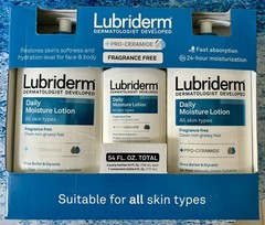 Lubriderm Daily Moisture Lotion 24 Hours All Skin Types Fragrance Free 54 oz