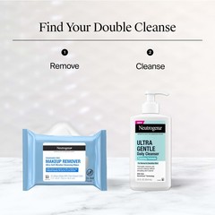 Neutrogena Makeup Remover Towelettes 25CT | Alcohol-free | Plant-based Cloths