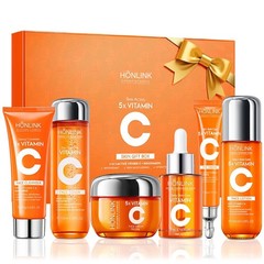 6-Piece Hydrating Skincare Set with Vitamin C & Niacinamide, Face Care Kit Inclu