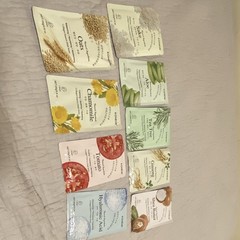 KONEUK Hydrating Facial Sheet Mask Set for Face w/ Aloe, Ginseng, HA, Oats