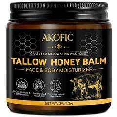 Beef Tallow for Skin, Tallow and Honey Balm, Organic Grass-Fed Beef Tallow fo…