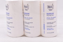 Lot of 3 RoC Barrier Renew Gel to Foam Cleanser, 12oz EXP: 06/2026
