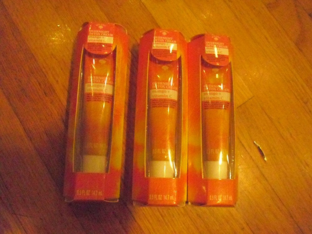 New ! 3 X 0.5 FL oz Bolero Overnight Detox Cream Mango + Vitamin C
