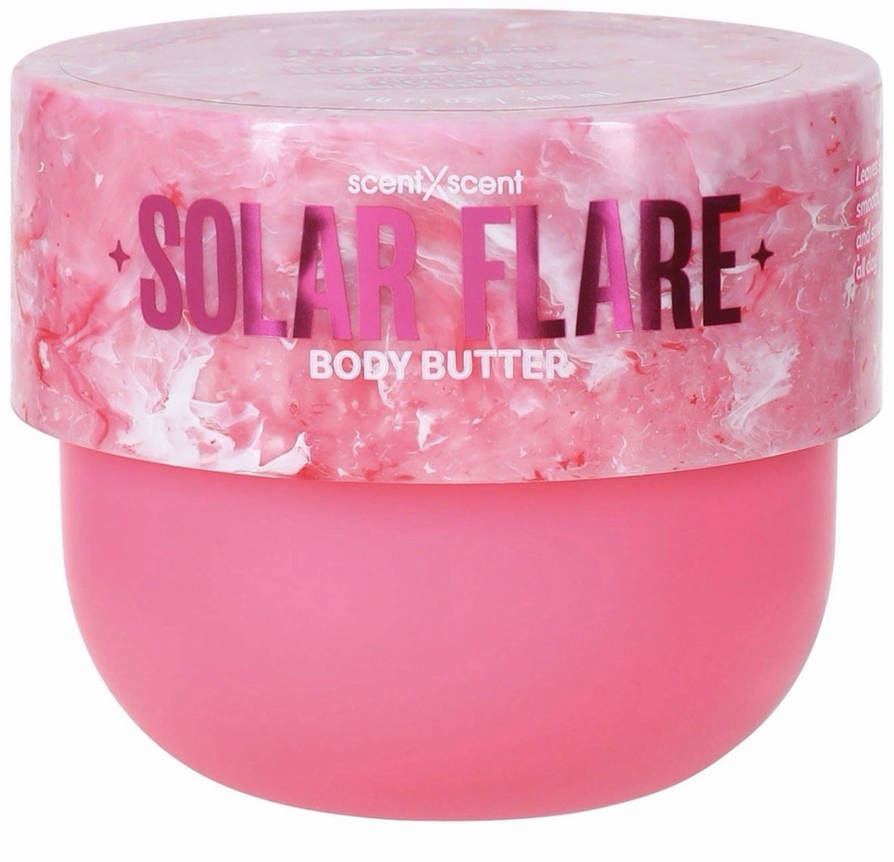 scent x scent Solar Flare Body Butter Cocoa & Shea Pink Glow 10 fl oz