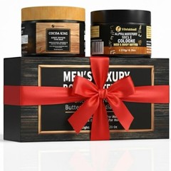 Men&rsquo;s Body Butter Set of 2 – Shea & Cocoa Moisturizer, Hydrating Skin Care