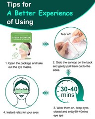 16 Packs Steam Eye Masks for Dry 1 Count (Pack of 16), Green Unscented-16