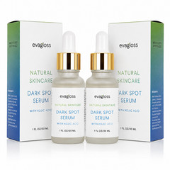 2 Pack – Evagloss Kojic Acid Dark Spot Corrector Serum Hyperpigmentation 1oz