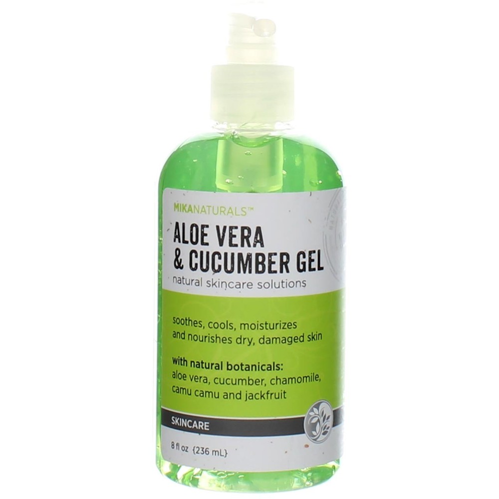 3 Pack MikaNaturals Aloe Vera & Cucumber Skin Gel, 8 fl oz