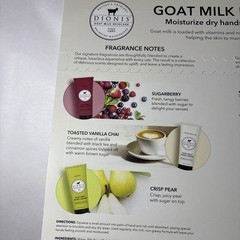 Dionis Goat Milk Skincare 3 Pack Assorted Scented Hand Creams, 2½ oz