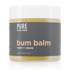 Pure for Men Bum Balm Raw Shea Butter Mint Clove Skin Hydration 3.9oz