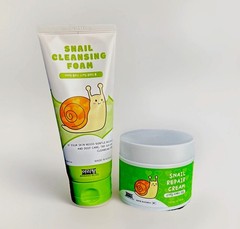 K Beauty Snail Repair Skincare Set Hydrating Cream 3.7oz + Cleansing Foam 5.2oz