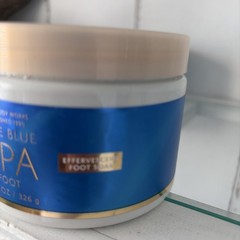 NEW 2 BATH & BODY WORKS TRUE BLUE SPA FOOT EFFERVESCENT FOOT SOAK 11.5 OZ JAR