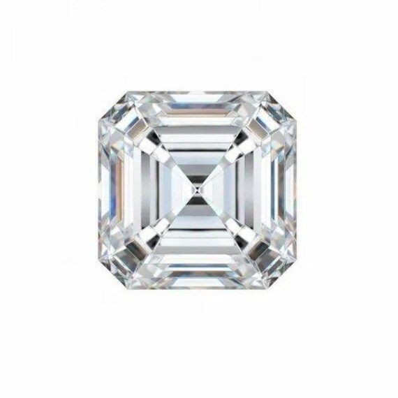 6Ct Loose Lab Grown CVD Diamond Asscher Cut D Color IF Clarity Certified Diamond