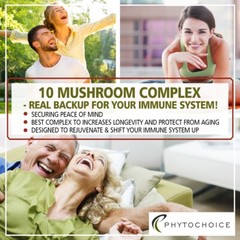 Defense10 Mushroom Complex Supplements Immune Support Lions Mane Reishi Maitake
