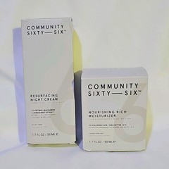Community Sixty-Six Resurfacing Night Cream and Nourishing Rich Moisturizer